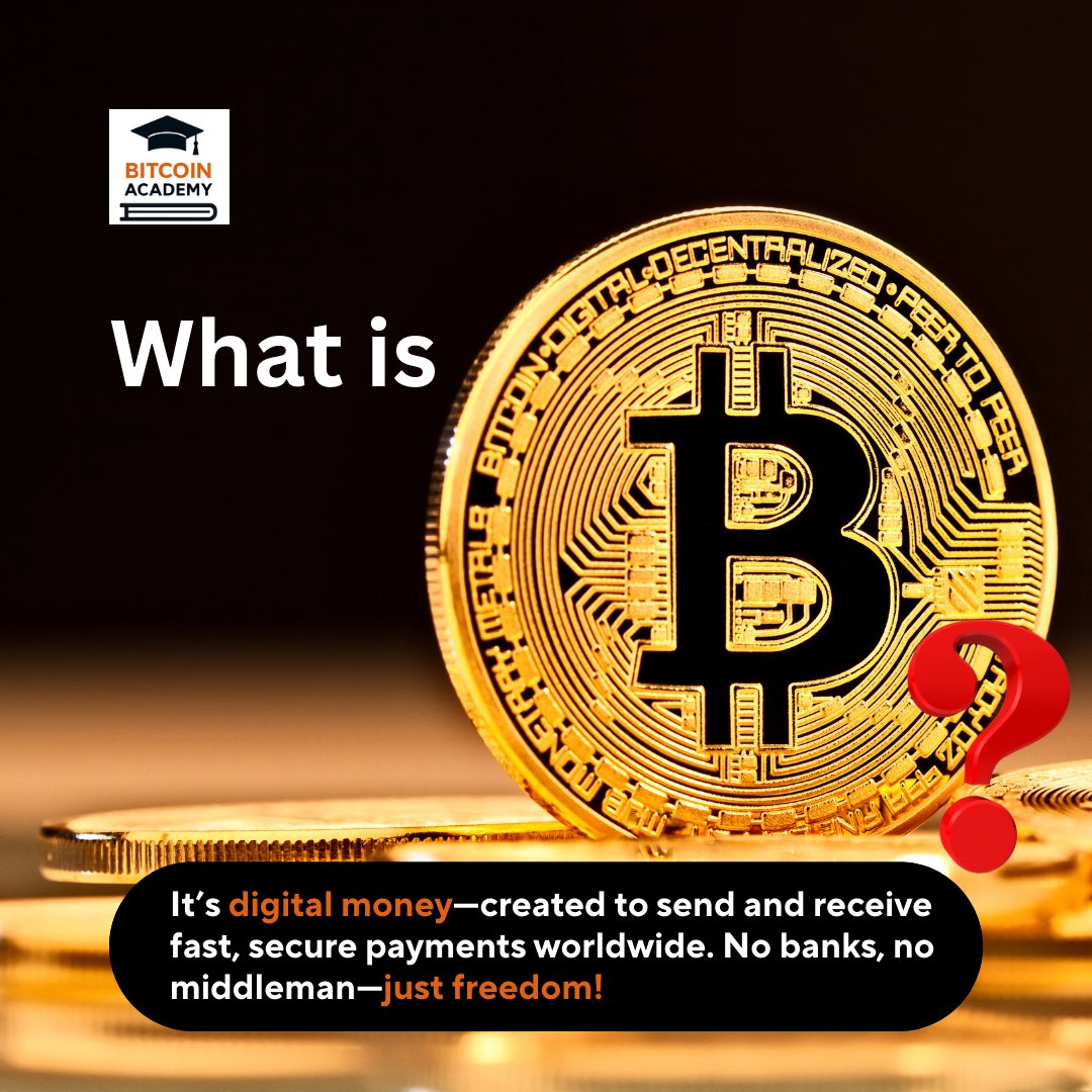 bitcoinacade's tweet photo. 🚀 Ready to level up your future?
Whether you’re a student hungry to learn, a graduate exploring new opportunities, a trader chasing profits, or an earner building wealth—understanding Bitcoin &amp; Blockchain is no longer optional… It’s essential.
🎓 At Bitcoin Academy, we simplify https://t.co/4niN2s38N5