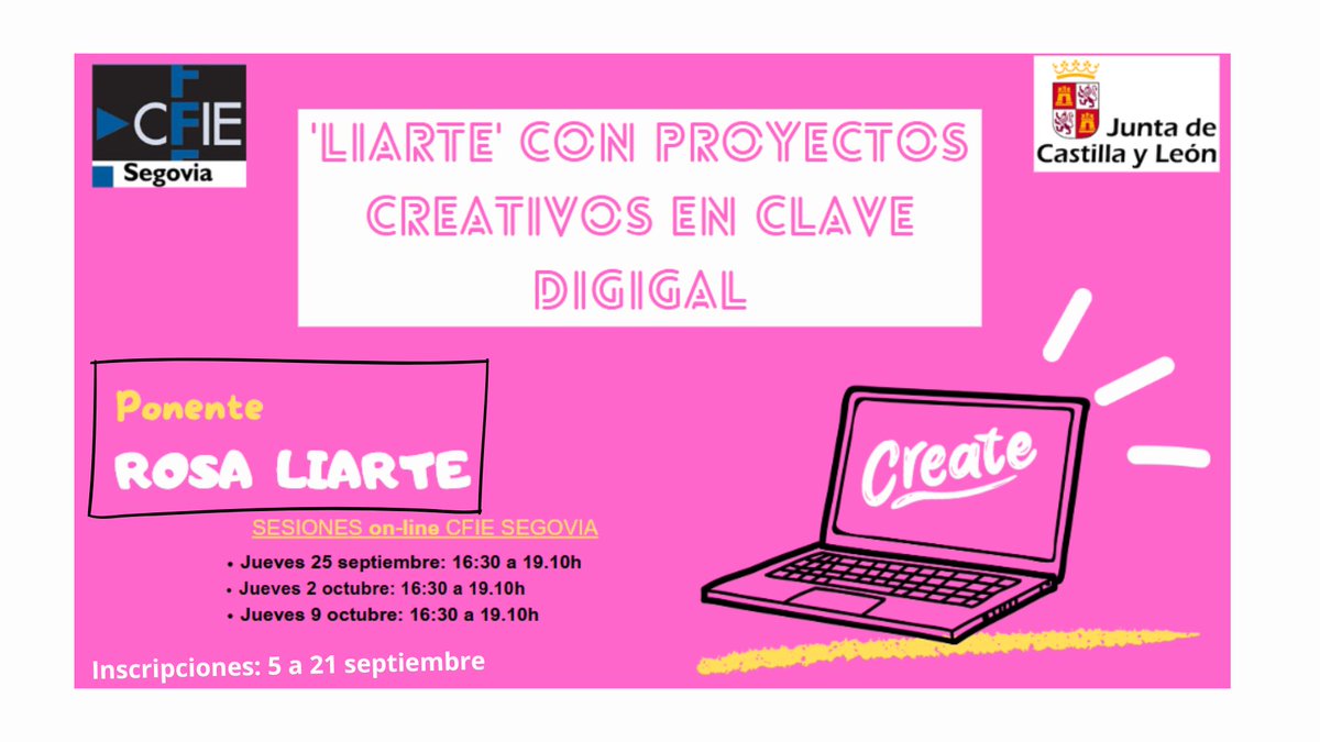 🚀 ¿Te apetece "LIARTE con proyectos creativos en clave digital"? 🎨 No te pierdas el curso on-line con ROSA LIARTE. 💡¡Inspírate, aprende y crea! <a href="/rosaliarte/">Rosa Liarte Alcaine</a>  #RosaLiarte #Creatividad