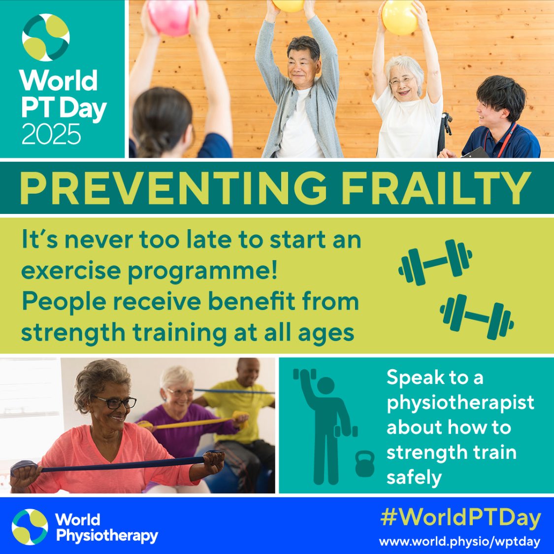 Happy #worldphysiotherapyday2025  to all #physiotherapist and #AHPSuppoetWorkers

This year's them is #Healthyageing and area we excel in promoting as part of our profession