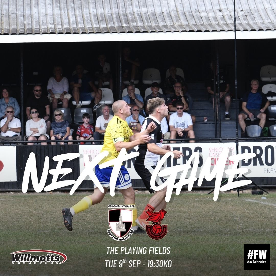 Next 🆙 

The Mallet welcome pre season favourites <a href="/BridgwaterUtd/">Bridgwater United FC</a> to ‘The Playing Fields’ this game is always a cracker 💥 

Both teams have had inconsistent starts and will be looking at getting the season up and running tomorrow night

<a href="/_WesternLeague_/">Western League</a> | <a href="/swsportsnews/">South West Sports News</a>