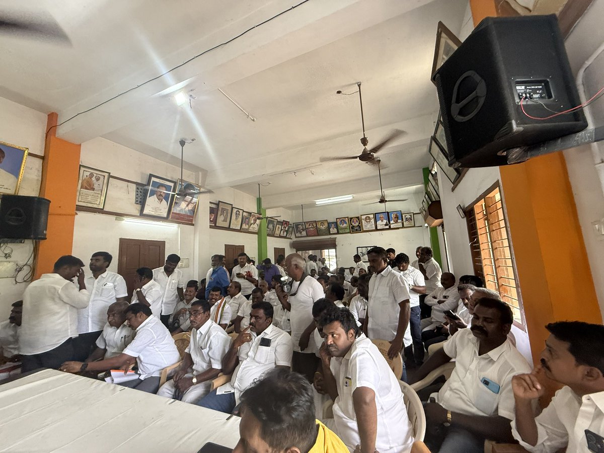 Held a meeting at the Tirunelveli District Congress Committee office with shortlisted candidates for vacant DCC positions. Tamil Nadu has always been a strong pillar of the Congress movement, and together we are committed to strengthening the organization and upholding the values