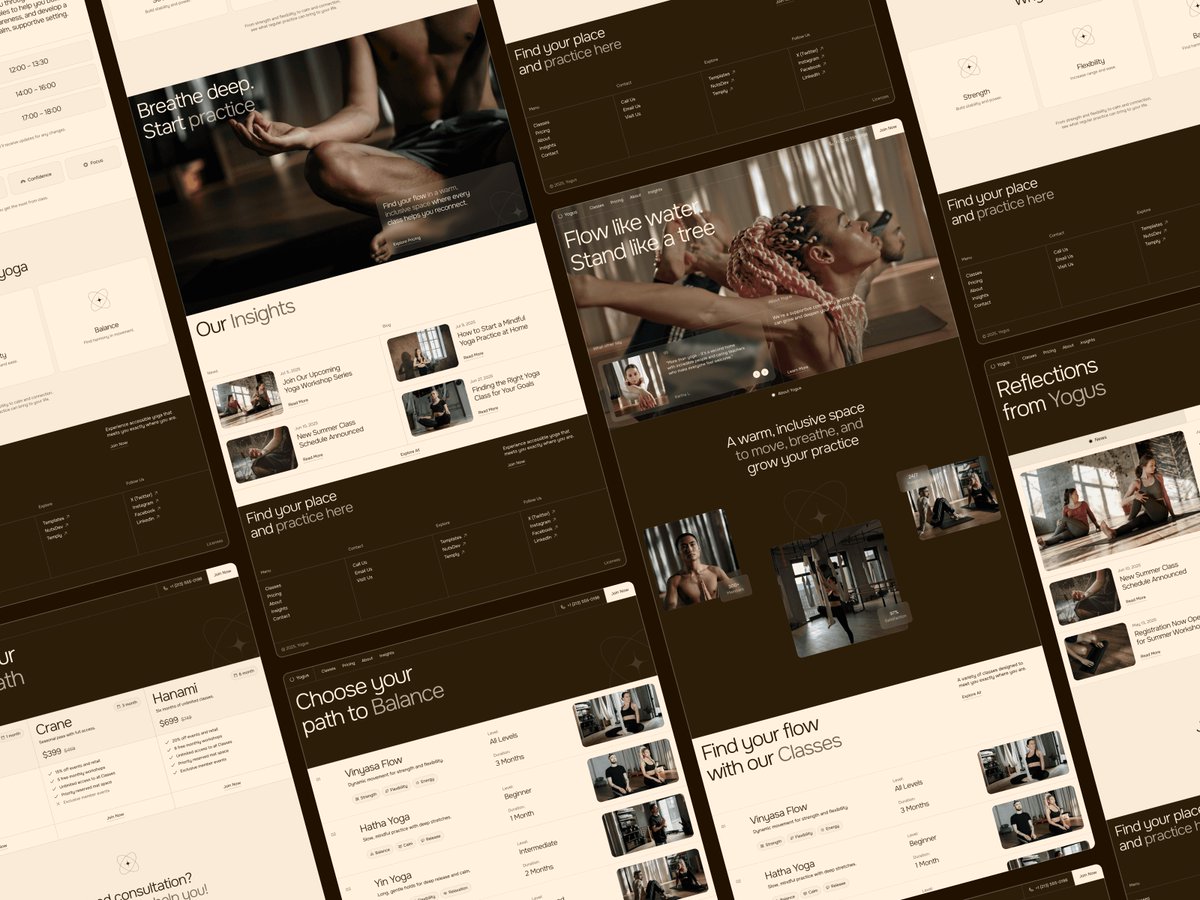 _NutsDev_com's tweet image. Practicing Pixel-Perfect-asana 🧘‍♂️✨
That’s how we shaped Yogus at @_NutsDev_com — a calm, balanced template for yoga studios on Temply.Store.

⚡ Available on @framer &amp;amp; @webflow

🛒 Order Now: temply.store/templates/yogus