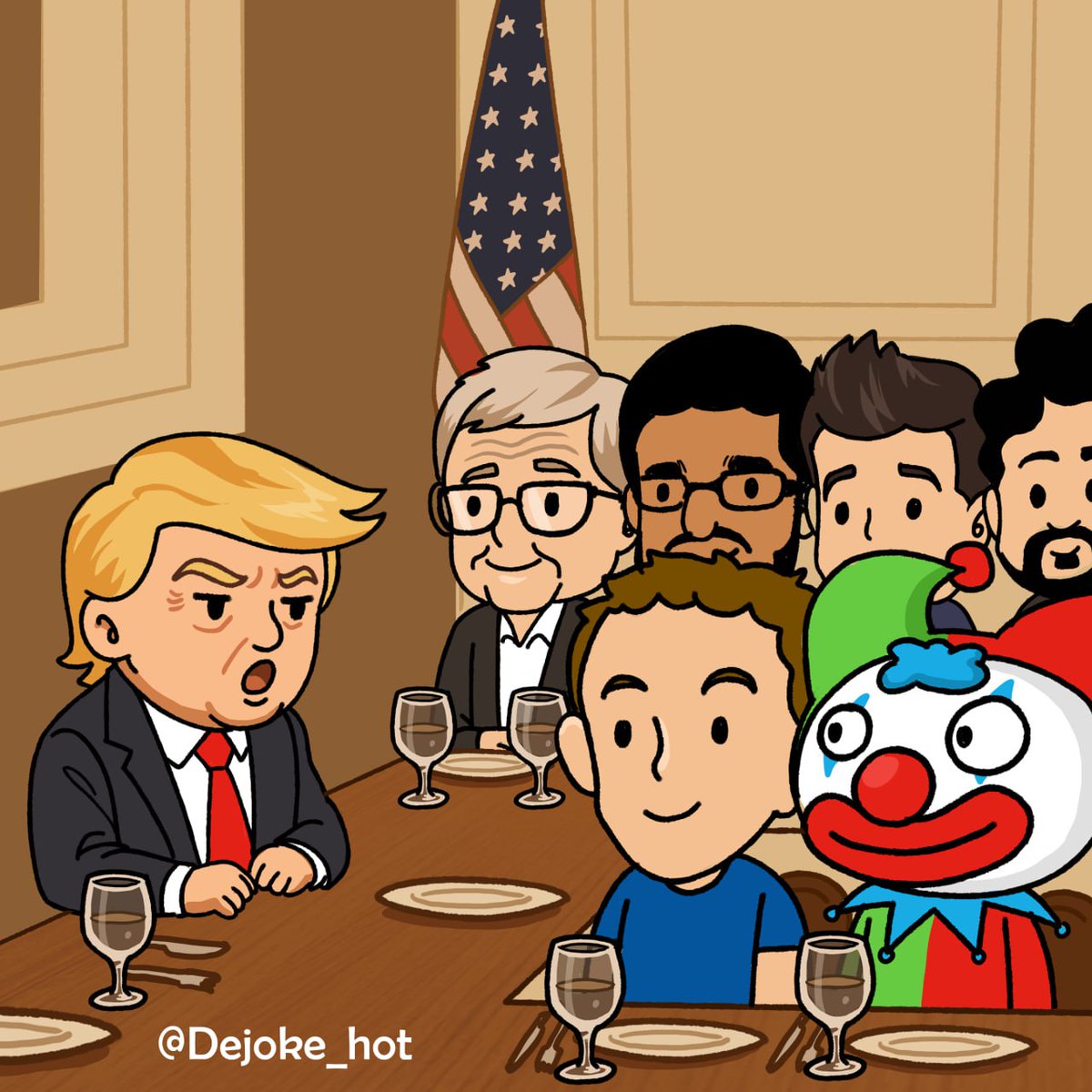 Avenger Tech Council assembled with our president, only Iron Man is missing but no worry, Joke here 🤡

#Joke #dejoke #cryptocomic