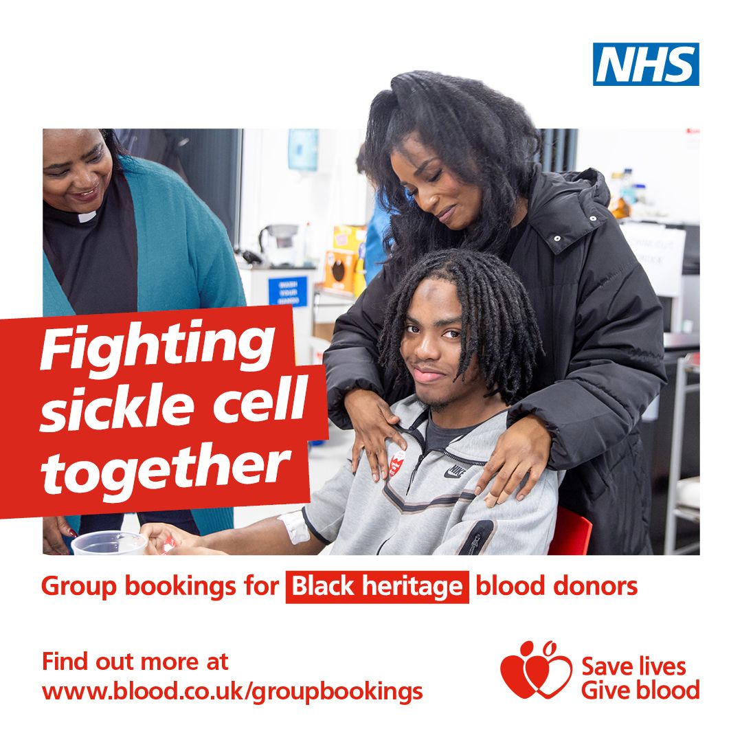 🚨 Group blood donation bookings are now nationwide! 🩸

Black donors are urgently needed to support people with sickle cell. Join friends, colleagues or community groups at upcoming sessions.

🔗 Book: buff.ly/6owks2e

#GiveBloodSpreadLove #SickleCell