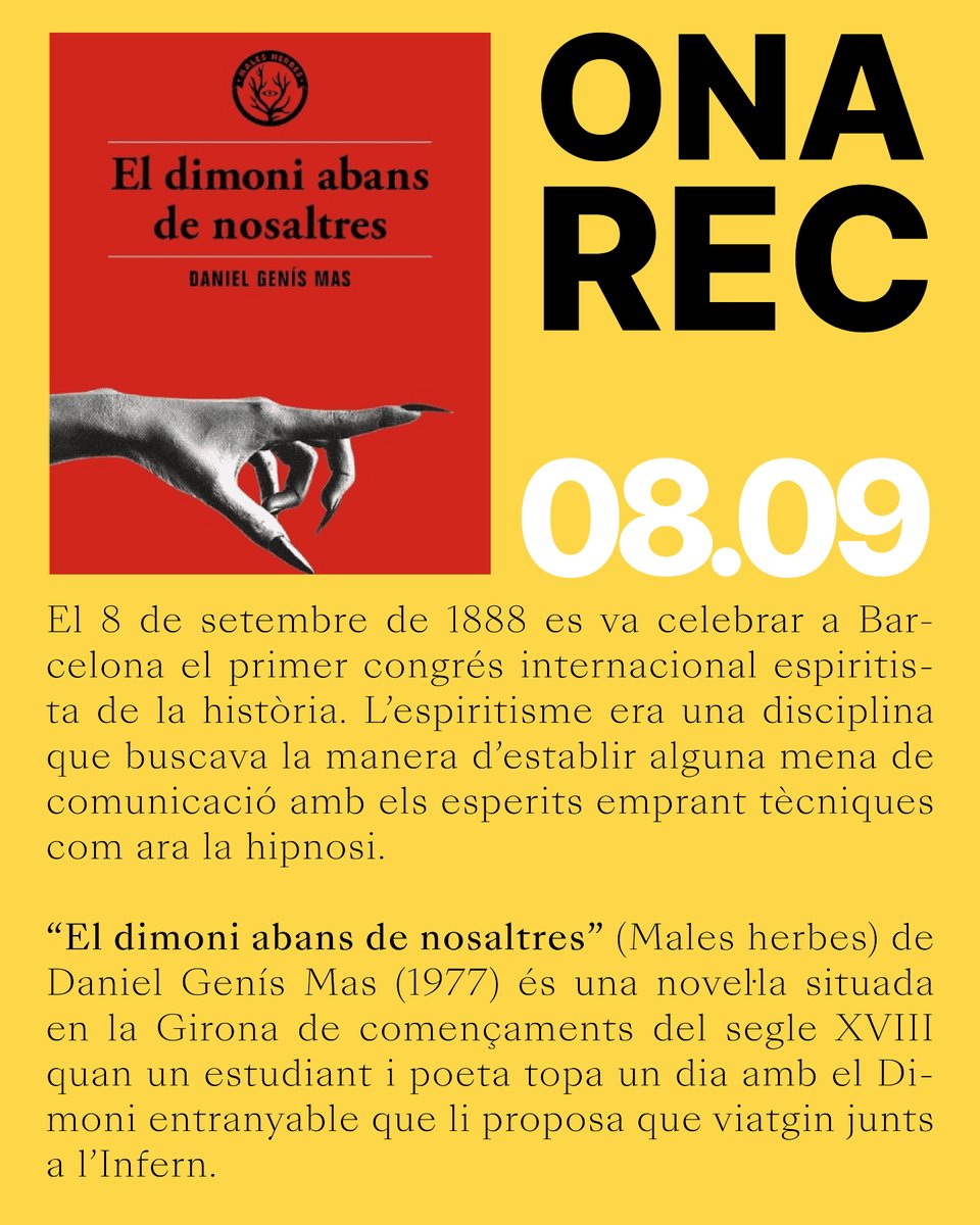 L'ona REComana d'avui és 👉 onallibres.cat/el-dimoni-aban…

🌊🫶📚 Cada dia passen llibres!