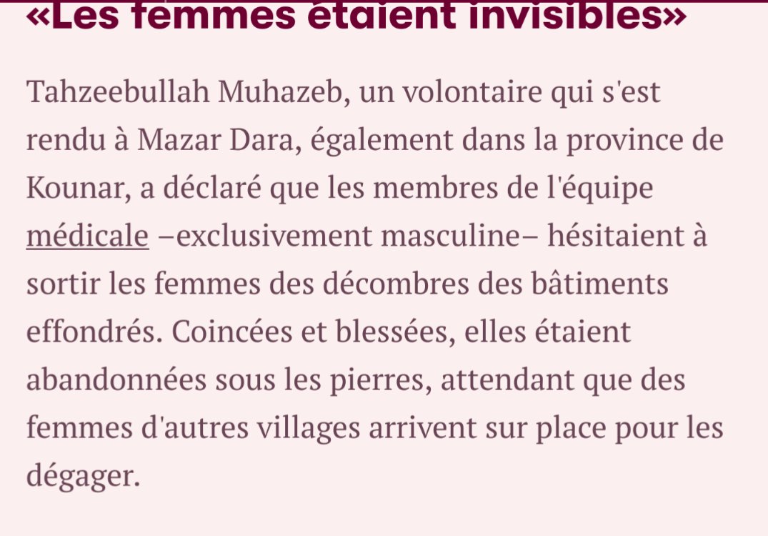 Nain_Portekoi's tweet image. Les femmes ne peuvent pas devenir secouristes et les hommes ne peuvent pas toucher les femmes...
Donc en cas de catastrophe ou d'urgence vitale les femmes crèvent seules et abandonnées.
Bref les intégristes ne sont pas les amis des musulmans mais leurs bourreaux.