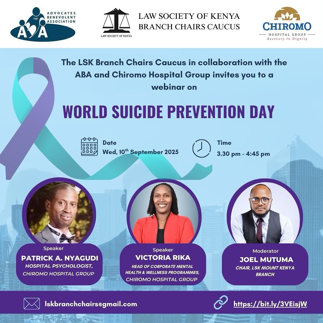 💜💚 Join us this World Suicide Prevention Day for a webinar on breaking the silence &amp; promoting mental health.
🗓️ 10th Sept 2025 | ⏰ 3:30–4:45 PM
🔗 bit.ly/3VEisjW