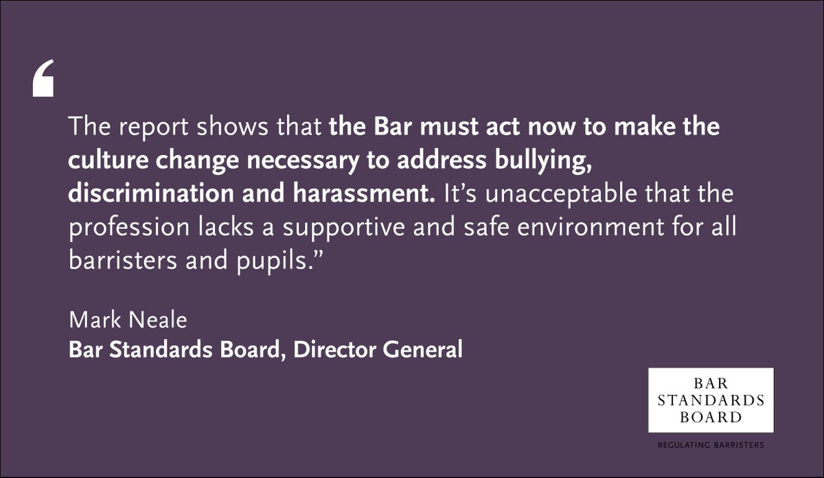 We welcome the Independent Review of Bullying, Harassment and Sexual Harassment at the Bar and are committed to taking action to change the culture at the Bar. Read our full response bit.ly/4p3tMnc