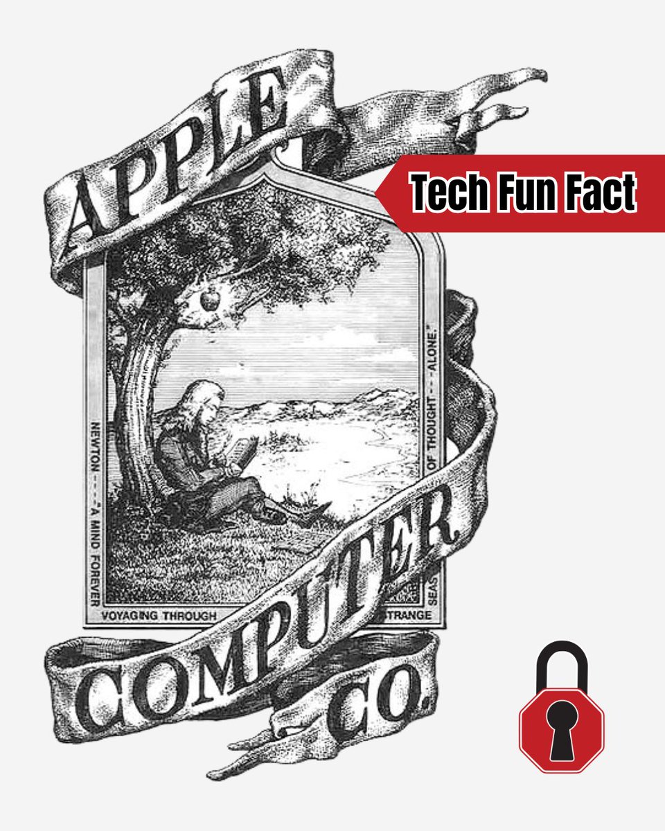 njteks's tweet image. #TechFunFact 🍎 Apple’s first logo in 1976 wasn’t the bitten apple, it was Newton under a tree! Steve Jobs swapped it out for the simpler, iconic design we know today. 📱
#NJTEKS #AppleHistory #SmallBusinessIT #LittleFallsNJ