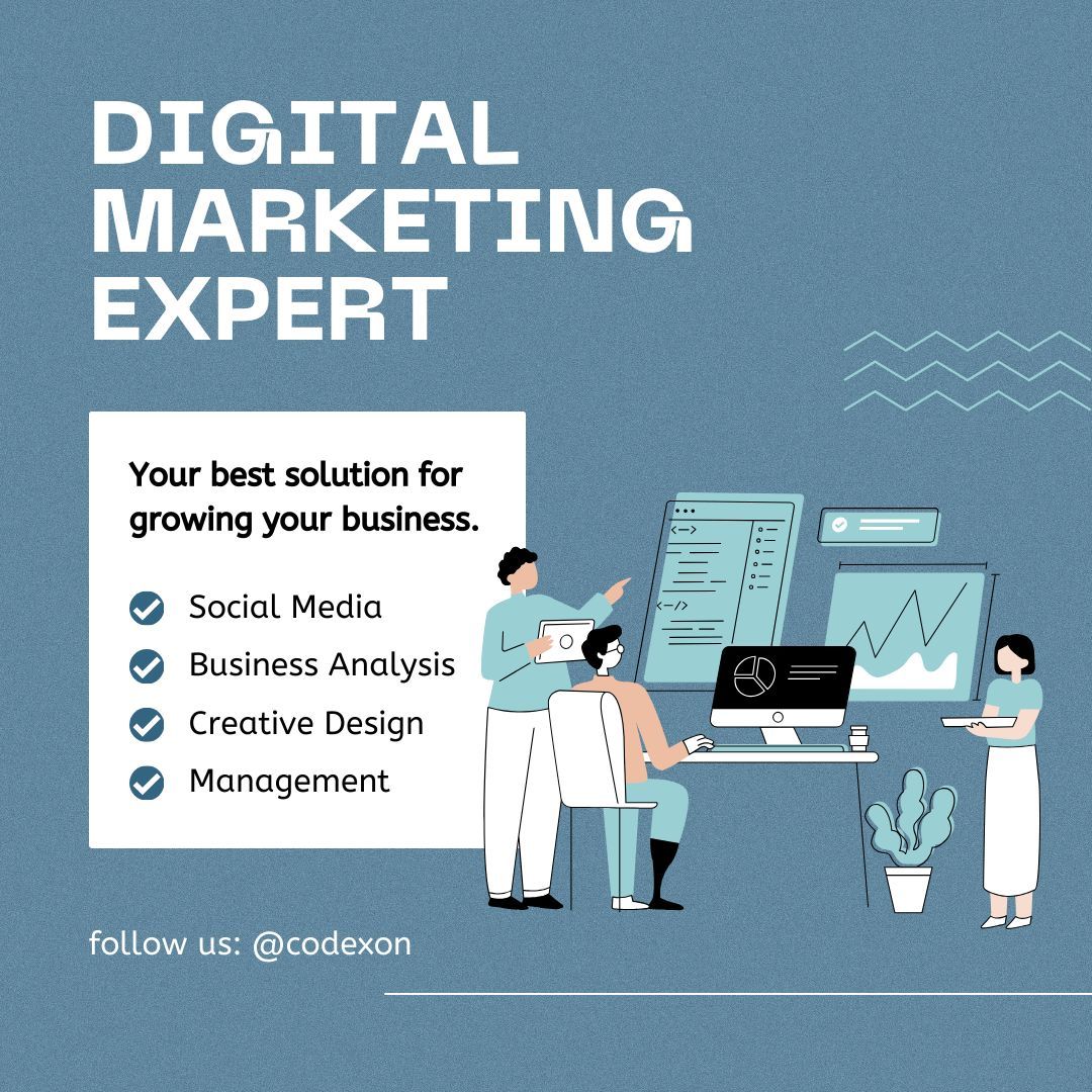 Codexon_tech's tweet image. Your growth partner: Digital Marketing Expert 
 Social Media
 Business Analysis
 Creative Design
 Management

#DigitalMarketing #MarketingExpert #BusinessGrowth #SocialMediaMarketing #ContentMarketing #DigitalStrategy #BrandGrowth #Codexon