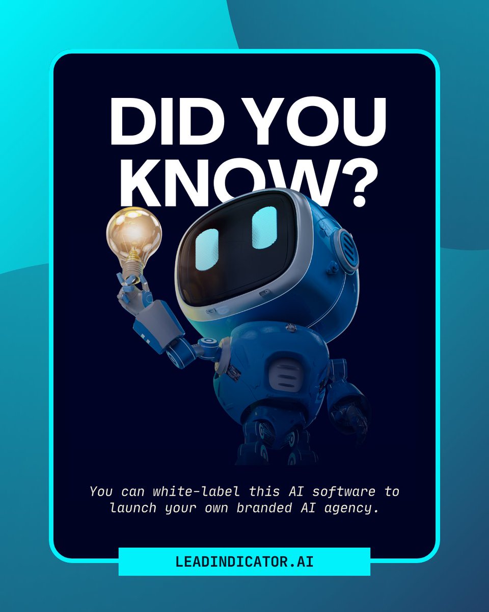 LeadIndicator's tweet photo. 🤖 Did you know?

You can fully customize and rebrand this AI software as your own—giving you the tools to kickstart your own AI agency without building from scratch. https://t.co/0tJCDiEecZ