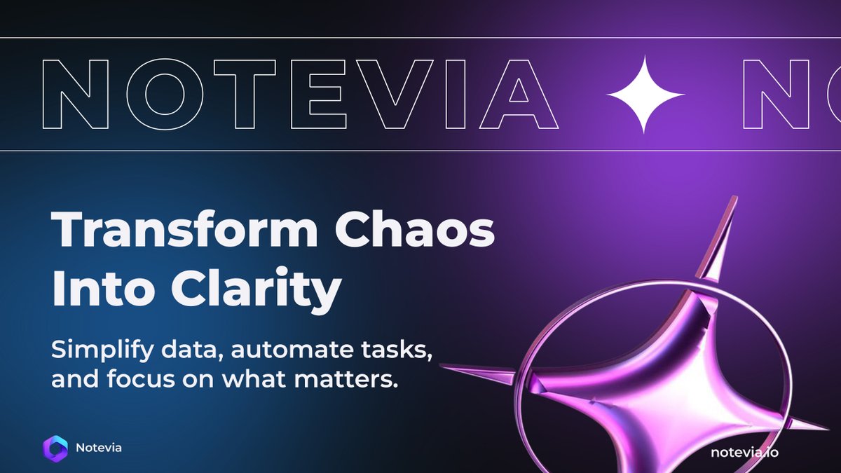Notevia_X's tweet image. Transform Chaos Intro Clarity

Life is complicated, but why should the crypto be? 🤔

Simplify data, automate tasks, and focus on what matters! ➡️

Get superiour help with our advanced AI bot helped. This is the time for #Notevia! 🤖

#AI #Chatbot #Innovation #AssignmentHelp