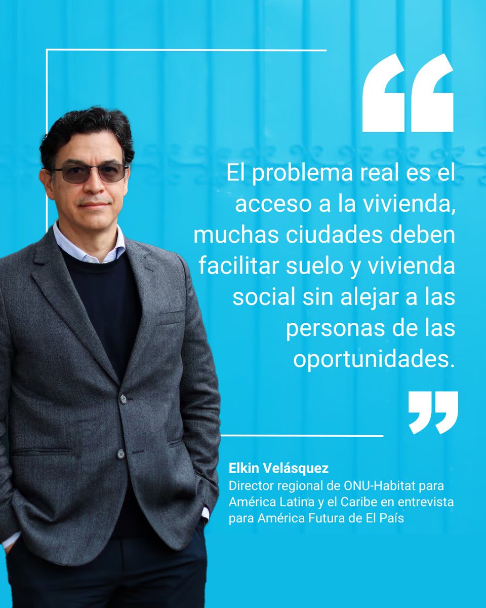 🌆El director regional de ONU-Habitat, <a href="/ElkinVelasquezM/">Elkin Velásquez</a> conversó con <a href="/AmericaFutura/">América Futura</a> de <a href="/elpais_america/">EL PAÍS América</a> sobre el acceso a la vivienda, los retos urbanos y el Plan Estratégico 2026–2029 de <a href="/onuhabitat/">ONU HABITAT América Latina y El Caribe</a>.

🔗 Leé la entrevista completa aquí: elpais.com/america-futura…