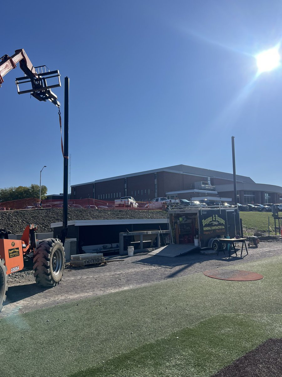 Jason_A_Rathbun's tweet image. There will be a lot of progress the next two weeks. Poles and netting going in now! Brink backstop completed 👀
Fred Handler Park coming together 
#UnFurl
#FreeBonniesBaseball