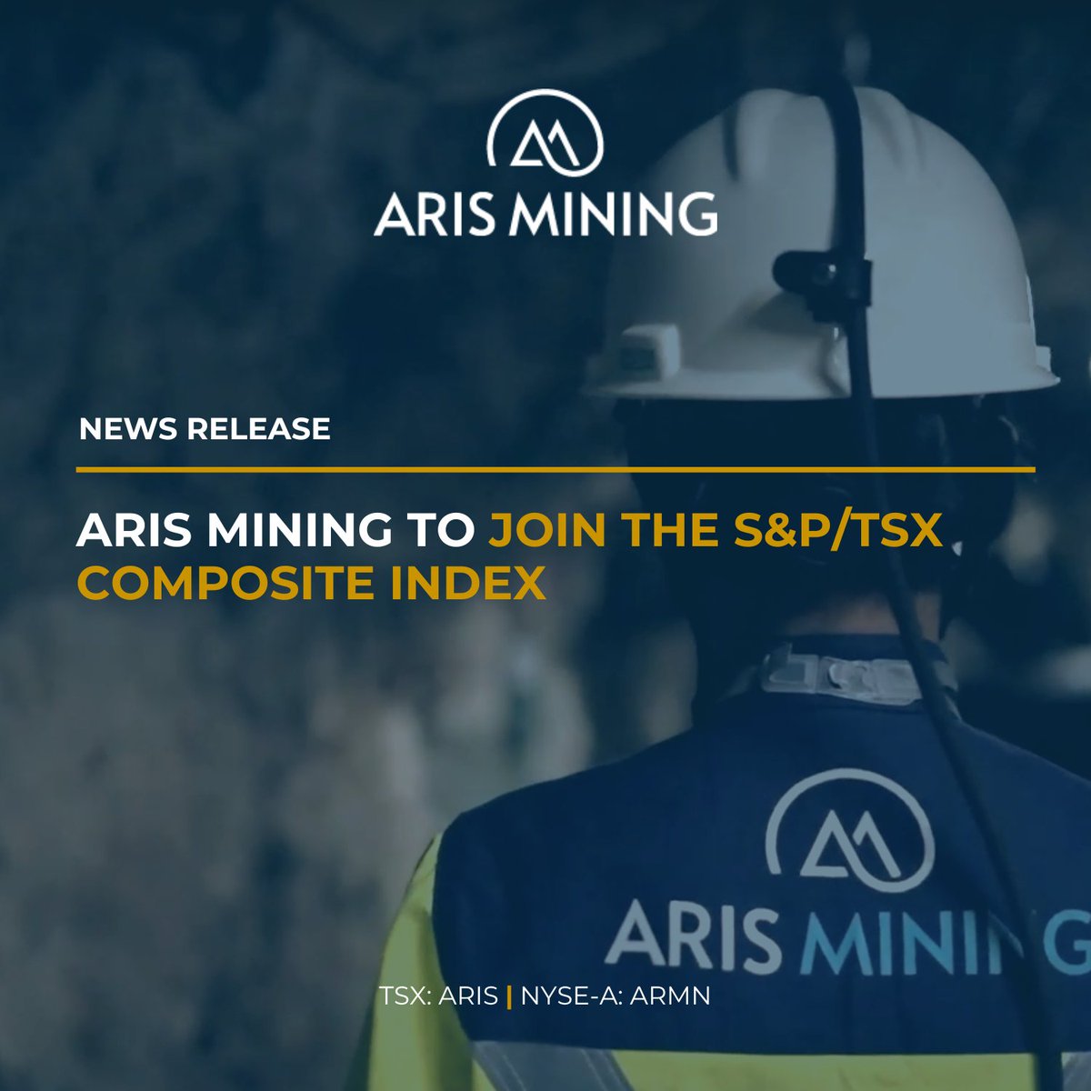 👏 Aris Mining’s common shares will be added to the S&amp;P/TSX Composite Index – Canada’s premier equity benchmark including the largest and most actively traded companies on the Toronto Stock Exchange.

CEO Neil Woodyer commented: “This milestone highlights the value we are