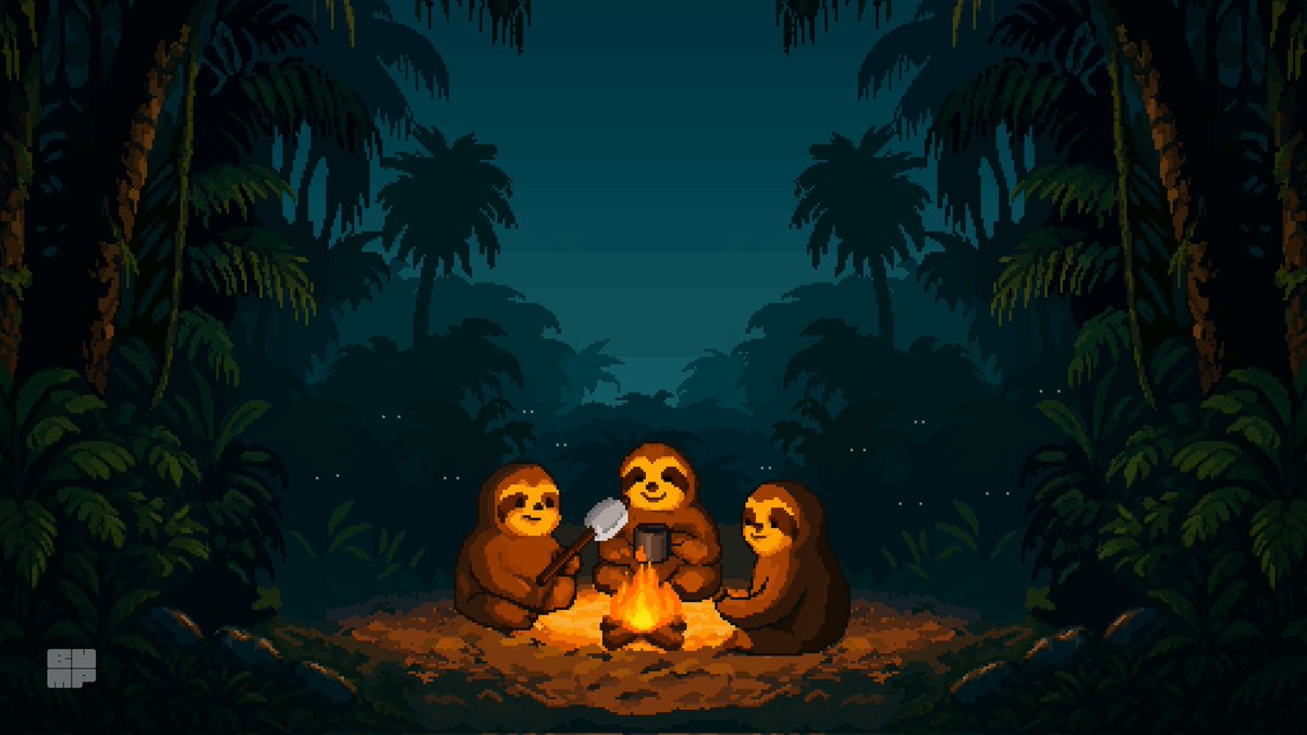 Once upon a bump, three sloth friends Milo, Luma, and Jaro camped deep in the forest, their hammocks swaying gently between the tall trees. The night was heavy with silence, broken only by the crackle of their small fire.

They spoke lazily, as sloths do, about dreams and distant