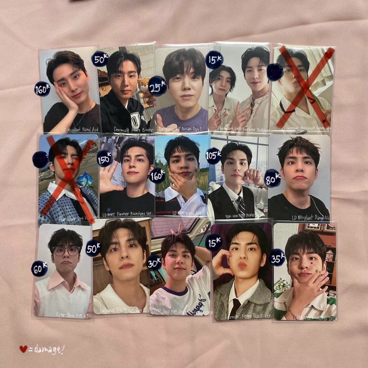 #wtsday6 wts photocard day6 wonpil youngk dowoon sungjin

✩ preferably take more than 1 item
✩ not for sensitive buyers
✩ mostly in a good condition
✩ price below excluding pack +🍊admin fee (10%); split pay preferred