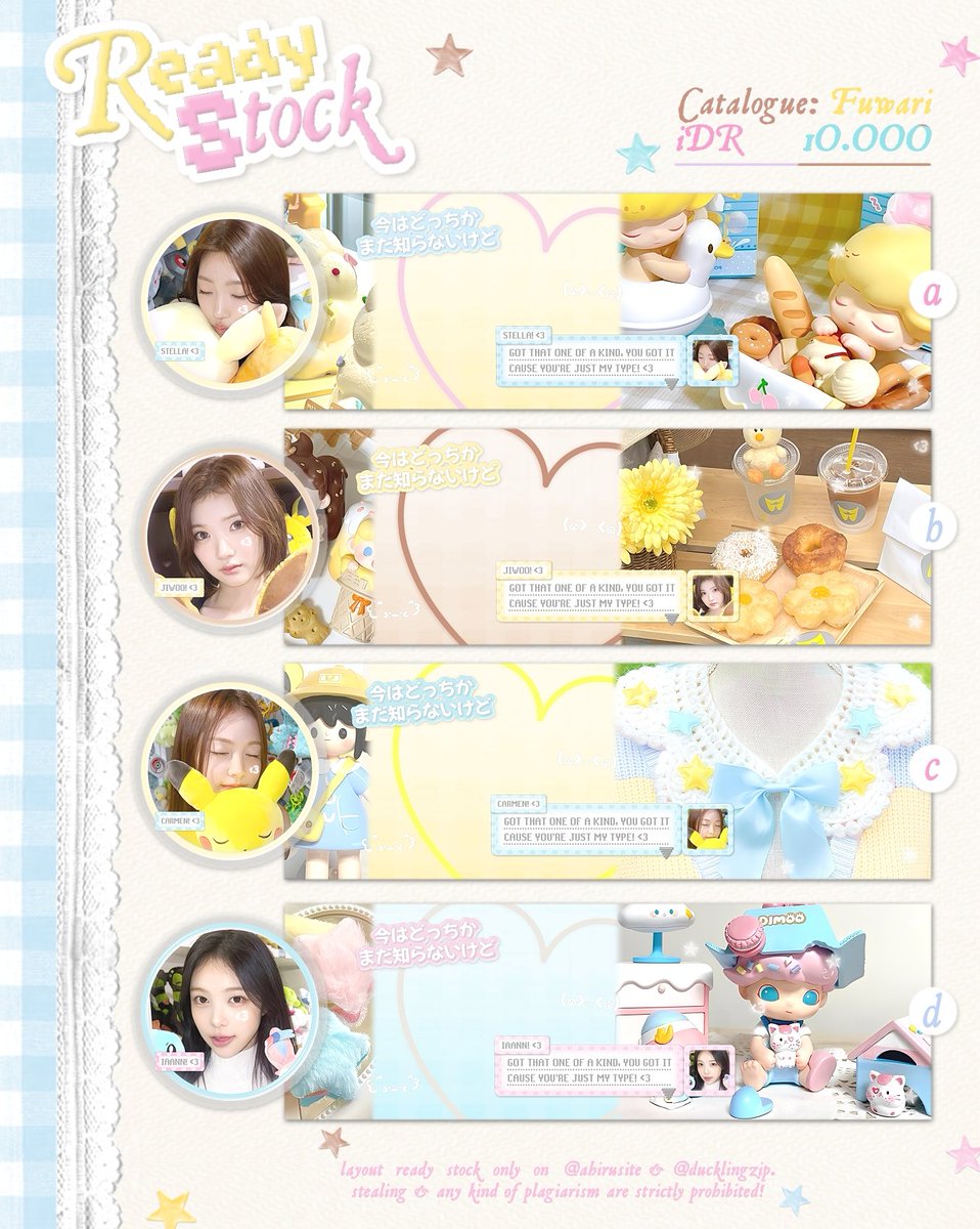 ahirusite's tweet image. help repost? arigato ____ u! ⋆ #zonauang rs gg h2h

hayyie! 🧤 Gemi punya layout ready stock girl group hearts2hearts: Stella, Jiwoo, Carmen &amp;amp; Ian foto terbaru dengan katalog 'Fuwari' yang bisa dijemput ke DM / tele Gemi sekarang juga! 🍥🥣