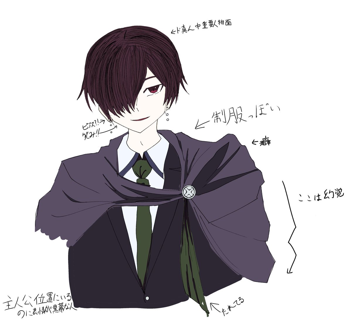 #遥か遠きエディンバラへ
GMイラストより元絵師様:戯嶋サチ様
※模写のため問題があれば土下座と共に消します※

🐬<あまりにも企画初期に突然ファンアートを描いて皆を驚かせましょう！