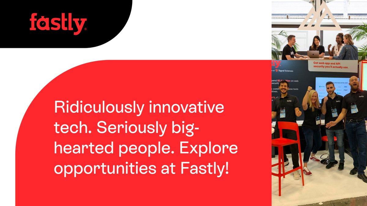 fastly's tweet image. Do you know someone looking for a new job opportunity? Fastly is actively searching for remarkable talent to join our sales team! Discover open roles on our careers page: fastly.com/careers #LifeAtFastly