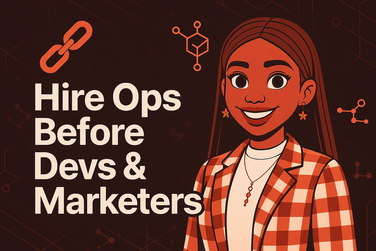 Web3 founders hire devs fast…
but delay hiring for Operations until they’re already drowning? 

Here's why...

🧵