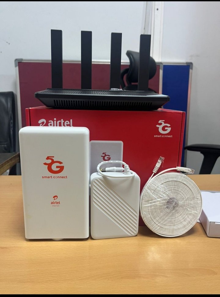 Areas with good Airtel network 🛜 
5G  Router the for you 

75,000✅
Unlimited sure 💯 for one month