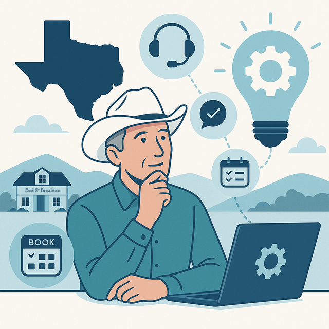 assistwith_ai's tweet photo. Texas SMBs: Automation isn’t just for tech giants! 🚀 AI can cut workloads by HALF. A Fredericksburg business saved $20k yearly by automating bookings. 💡 Start small, train staff, and watch your efficiency soar. Let's make AI work for YOU. 
#AutomateProcesses #AmplifyPeople https://t.co/Kf3bzJ9mrD