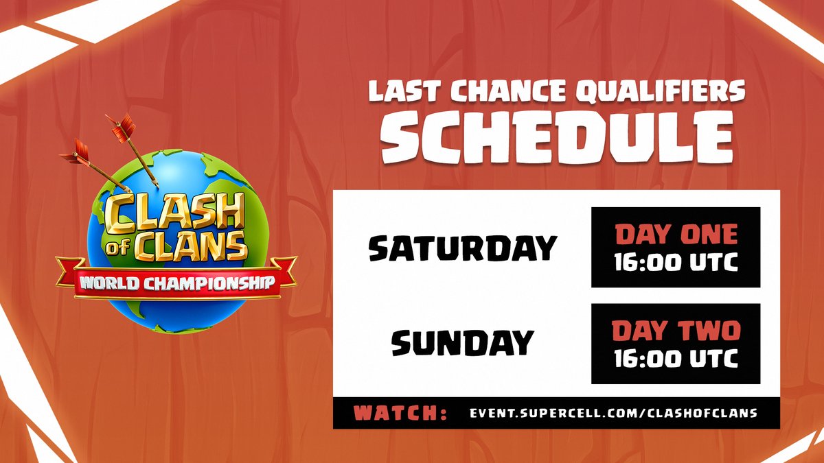 It all comes down to this...

This weekend, the final Golden Ticket to the Clash of Clans World Championship Finals will be claimed.

One spot. One last chance. 👑

#ClashEsports | #ClashWorlds
