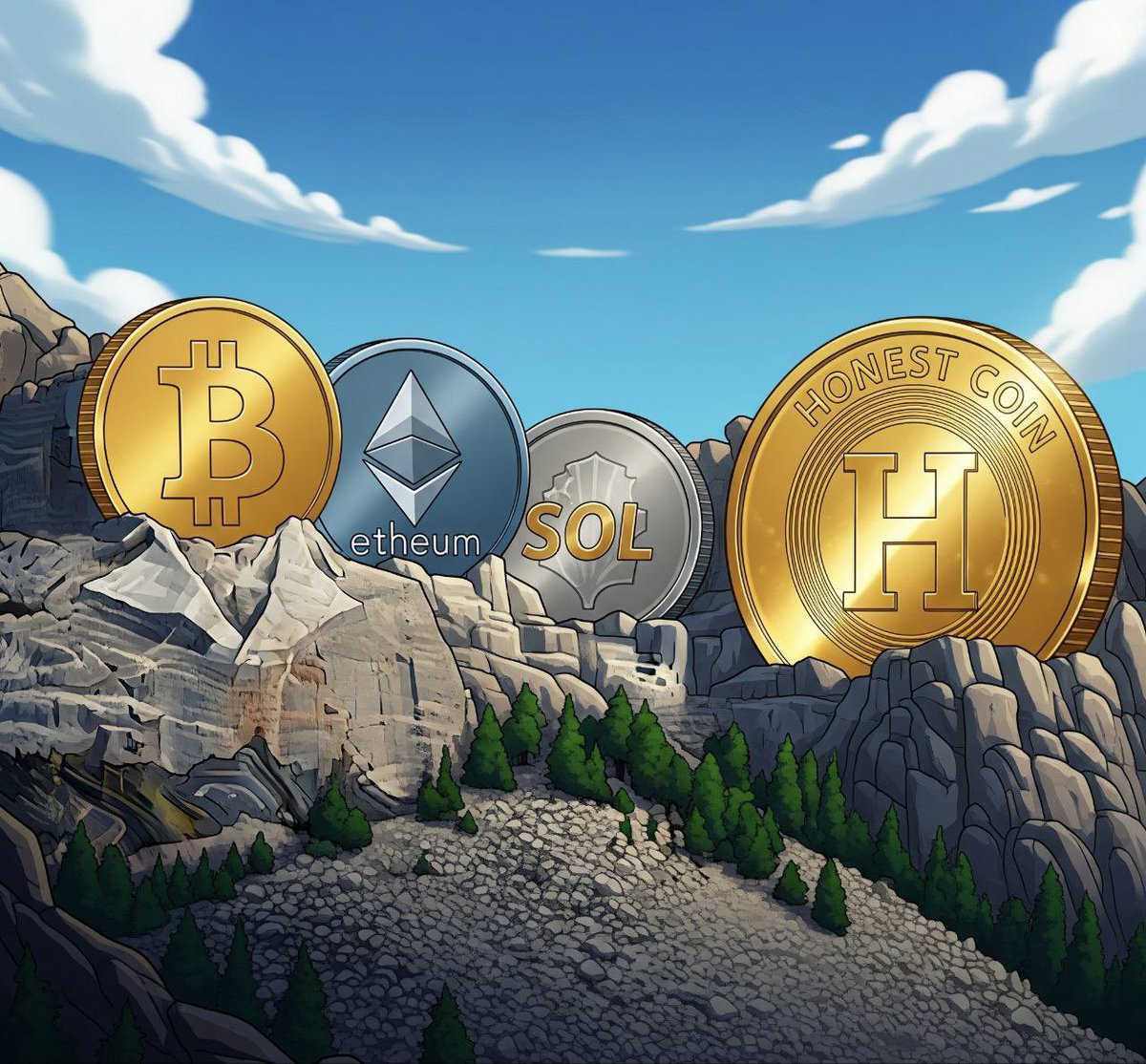 Keep showing up be consistent be $Honest the coin will reward you