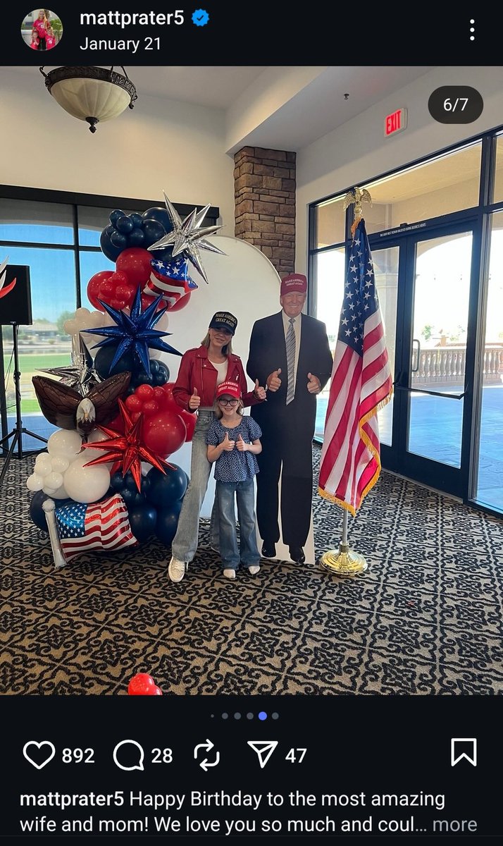 Matt Prater and his family are big Trump supporters! I love this guy even more!!!