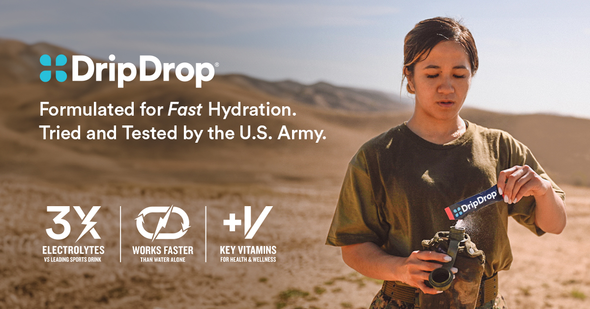 As a Proud sponsor of the Army’s World Class Athlete Program, their proven electrolyte formula provides fast, proven hydration trusted by the U.S. Military. Learn more at dripdrop.com/pages/dripdrop… #ad  *No US Army endorsement of sponsorship intended.