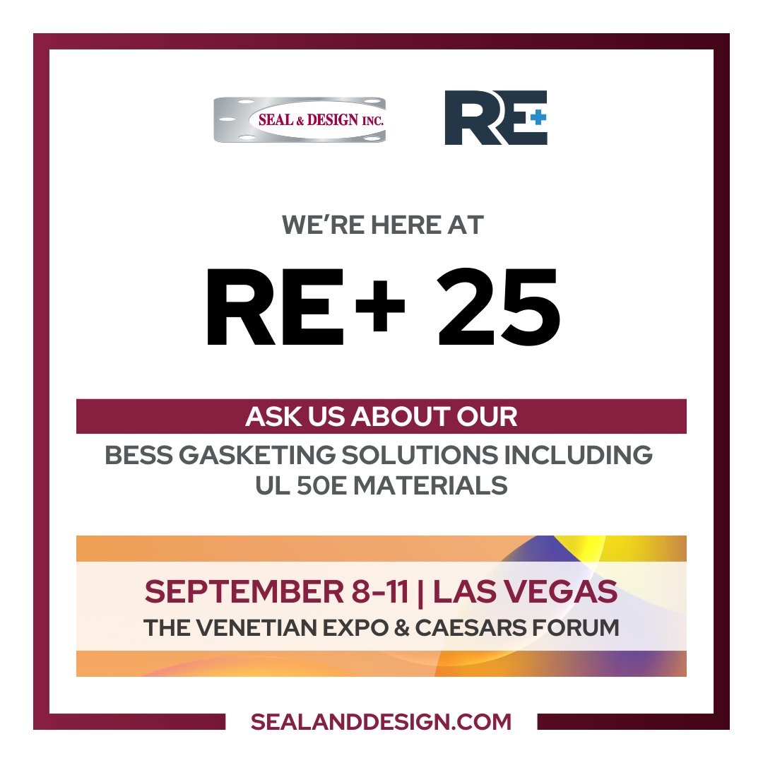 In Vegas for #REPlus25! Connect with Mark Speyer to discuss UL 50E BESS gasketing + sealing &amp; insulating solutions driving clean energy forward.

Let us know if we met you throughout the show: hubs.li/Q03GrFCS0 

#Tradeshow #IndustrialSolutions