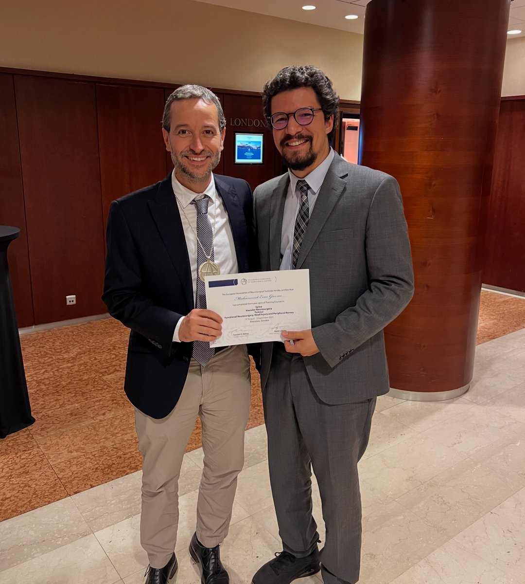 meGursesmd's tweet photo. I am honored to share that I have successfully completed the 4-year cycle of Training Courses organized by the European Association of Neurosurgical Societies (EANS). #EANS #Neurosurgery #MedicalEducation #SpineSurgery
#VascularNeurosurgery #BrainTumor 
#FunctionalNeurosurgery https://t.co/1DPBAMF422