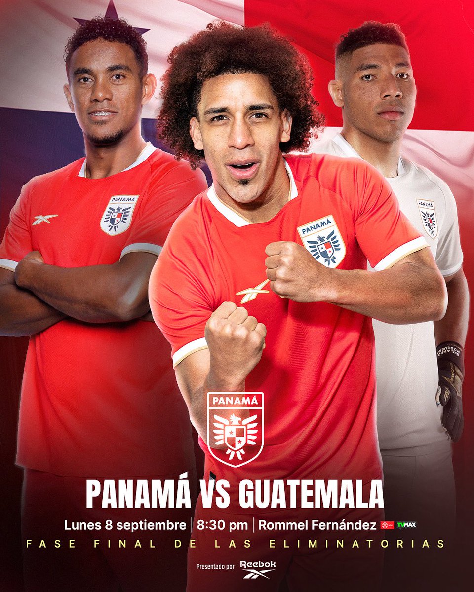 fepafut's tweet image. ¡LUNES DE ROJO 🔴!

La selección #PanamáMayor 🇵🇦 recibe hoy a Guatemala 🇬🇹 en su estreno en casa por la Ronda Final de las Eliminatorias rumbo al @fifaworldcup_es 🏆.

🇵🇦 🆚 🇬🇹
⏰ 8:30 pm
🏟️ Estadio Rommel Fernández 
📺 @deportes_rpc y @tvmaxdeportes 

#MásPanameñosQueNunca🇵🇦
