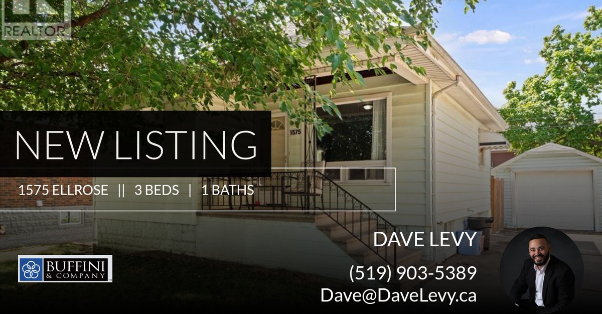 📍 New Listing 📍 Take a look at this fantastic new property that just hit the market located at 1575 Ellrose in Windsor. Reach out here or at (519) 903-5389 for more information homeforsale.at/1575_ELLROSE_k…