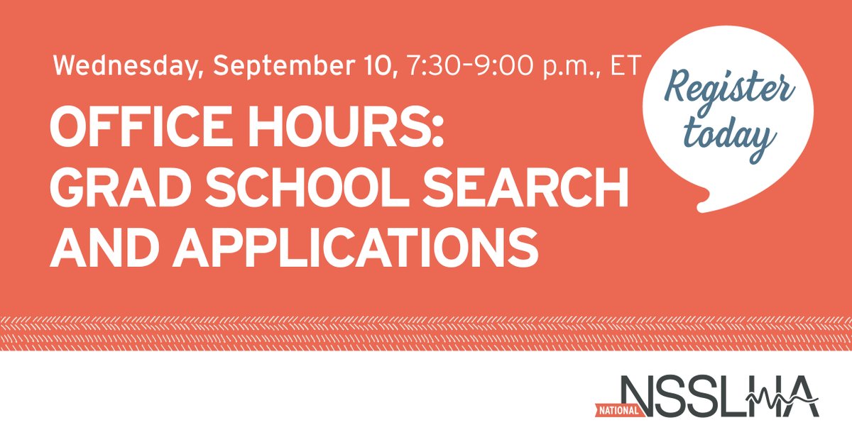 🎓 Getting ready for grad school? 

Join National NSSLHA for a FREE virtual event where experts share insider tips on how to stay on top of the process!
⁠
Attendees will be entered to win one of five CSDCAS application waivers! 🎉

👉 Register now: on.asha.org/4mLCnJC