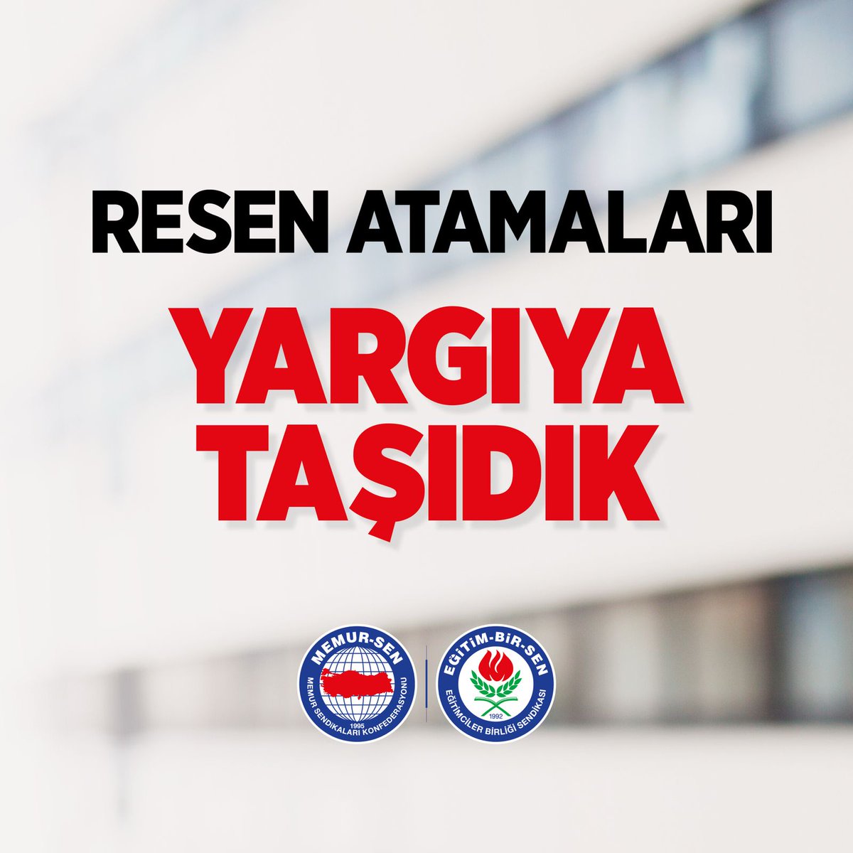 RESEN ATAMALARIN İPTALİ İÇİN DANIŞTAY’DA DAVA AÇTIK 

Norm fazlası gerekçesiyle yapılan resen atamalarda yaşanan mağduriyetlerin önüne geçmek amacıyla söz konusu atamaların dayanağı olan Ağustos 2025 İhtiyaç ve Norm Kadro Fazlası Öğretmenlerin Yer Değiştirme Duyurusu’nun