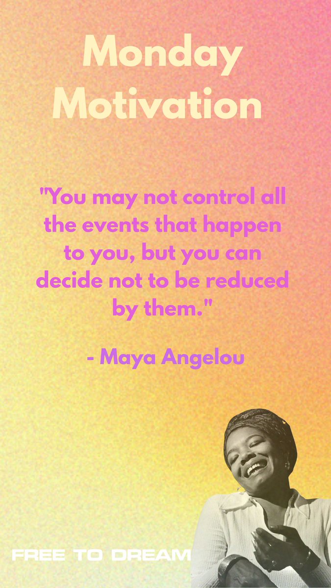 IamFreeToDream's tweet photo. We donโt control every event, but we can choose to rise. Refuse to be reduced.
#Resilience #Mindset #Growth #MondayMotivation #FREETODREAM https://t.co/UTxyFtdUed