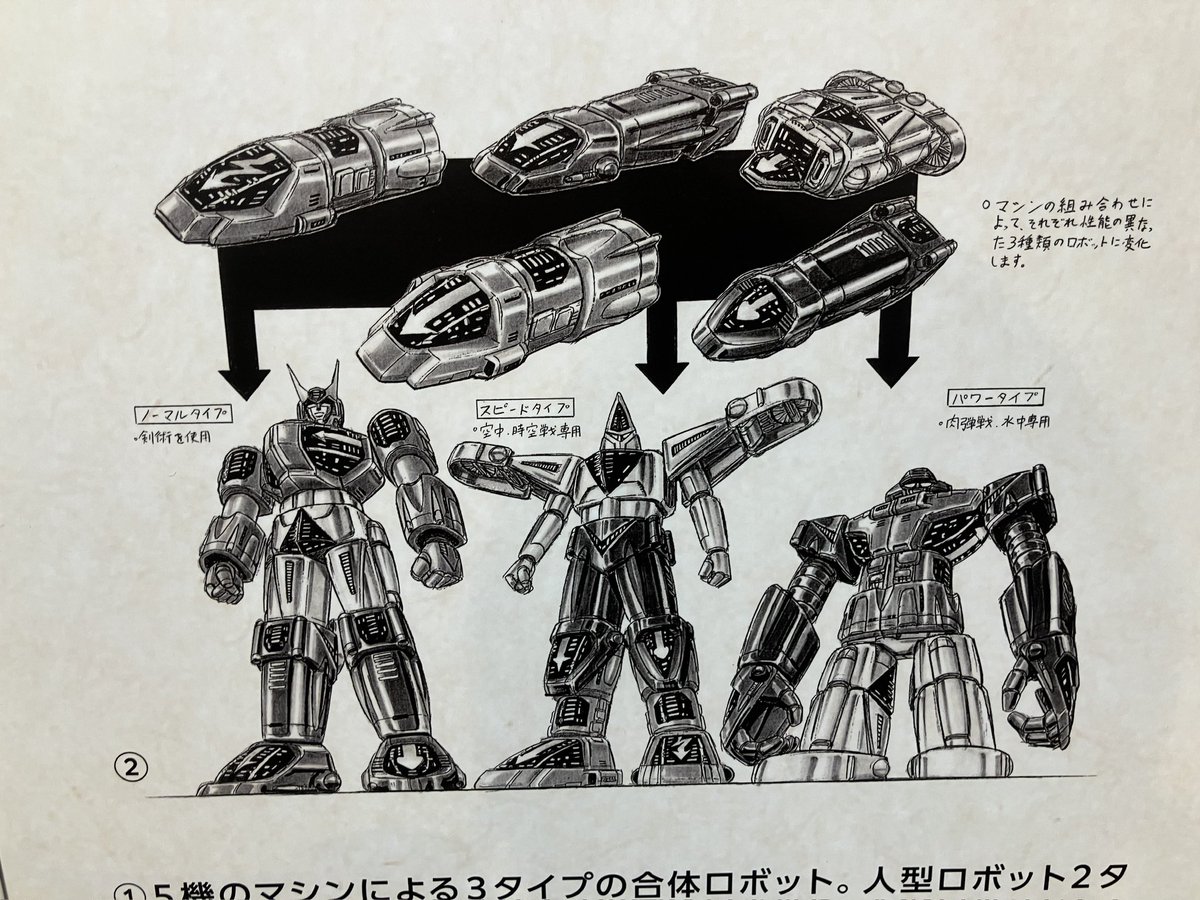 #全スーパー戦隊展
タイムレンジャー展示⑦

勇気と愛と希望の3Dフォーメーションができるまでの過程

2.①の腕が翼になってる飛行形態に変形するロボとか2.②のパワータイプのロボがタイムシャドウとプロバイダスの原型だったりしそう