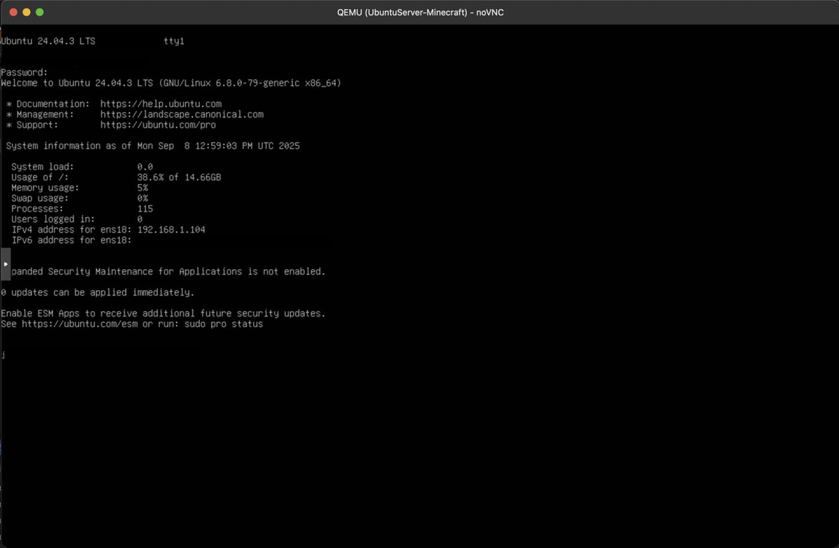 Rumo_Uzuki's tweet image. なんとかProxmox内のPCを固定IPに変更できました！
Windowsはすぐできるんですけど、
UbuntuServerの慣れないCUIはわからないだらけで大変です・・・
でもこれでやっとマイクラサーバーのスタートに立てました！

#proxmox
#ubuntuserver