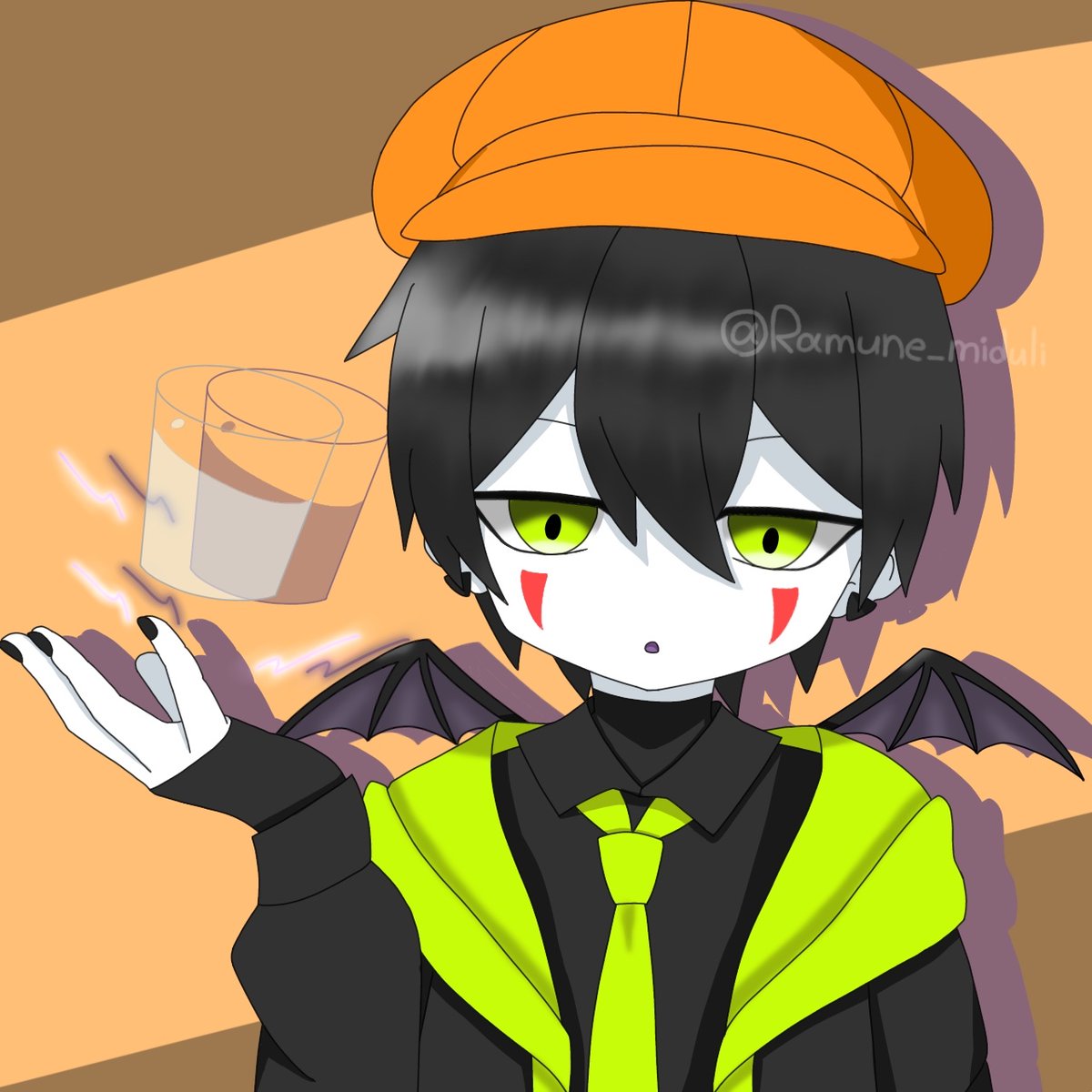 #毎月8日は零夜の日 
カフェのハロウィン零夜君🦇