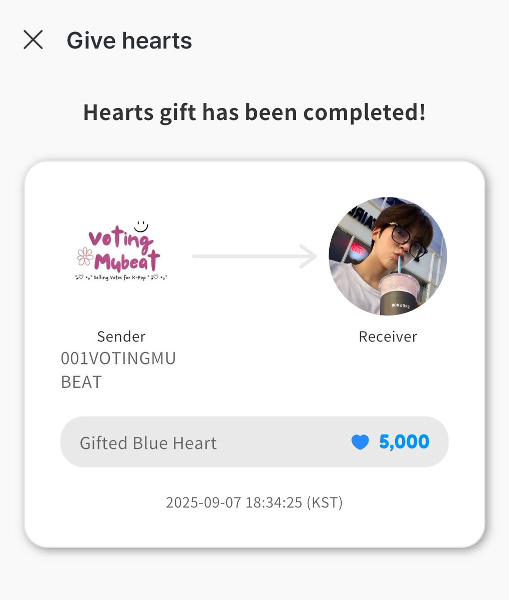 Sold 5.000 hearts fancast ₊˚ෆ
Thank you @/anonymous for purchasing 🫶🏻🥰

#NatsProof🇮🇩