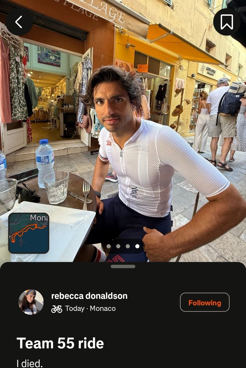 rebe now has a strava account. it’s over, we lost her 💔