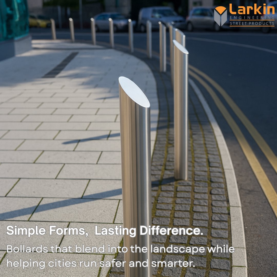 Small but mighty—our bollards quietly shape safer, smarter streets every day. Thoughtfully designed by Larkin Engineering to guide, protect, and enhance every public space. 

#UrbanSafety #CityDesign #PublicInfrastructure #StreetFurniture #LarkinEngineering #UrbanPlanning