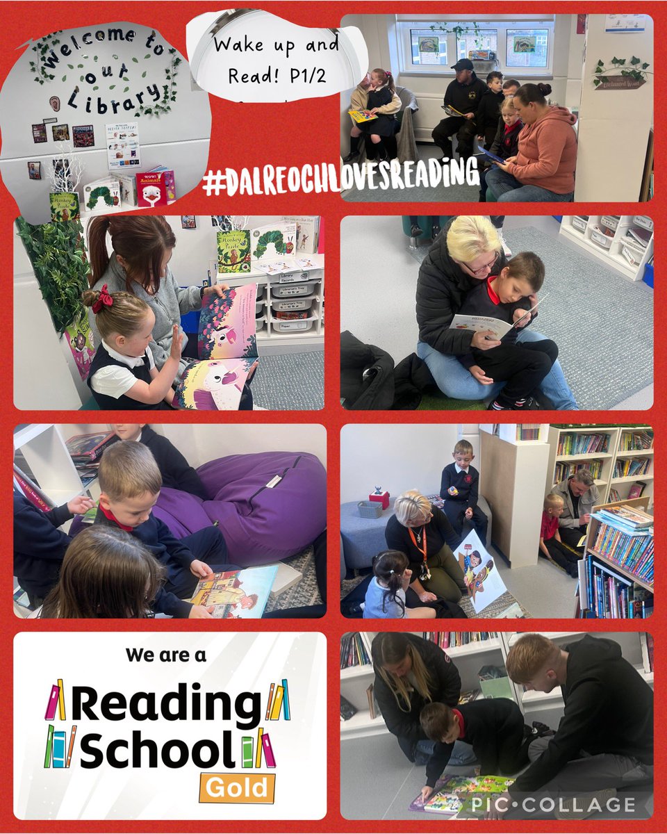 Thank you to our Primary 1/2 grown ups for attending ‘Wake up and Read!’ We enjoyed sharing stories in our library! #DalreochLovesReading #ReadingSchools