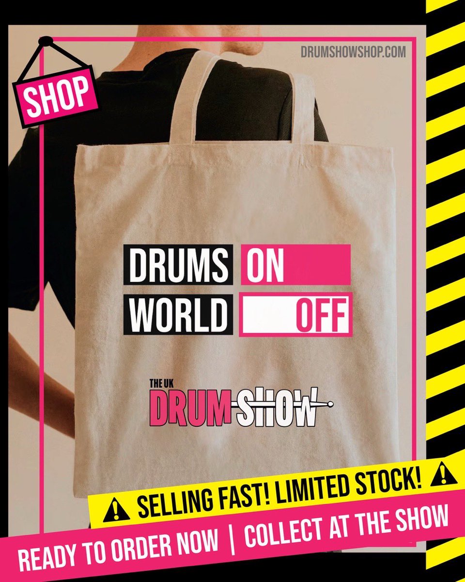 theukdrumshow's tweet image. MERCH IS SELLING FAST ⚠️

Order your official UK Drum Show merch today and collect at the show - HURRY whilst stock lasts! ⬇️

drumshowshop.com

#Merch #SellingFast #Order #Official #UKDrumShowMerch