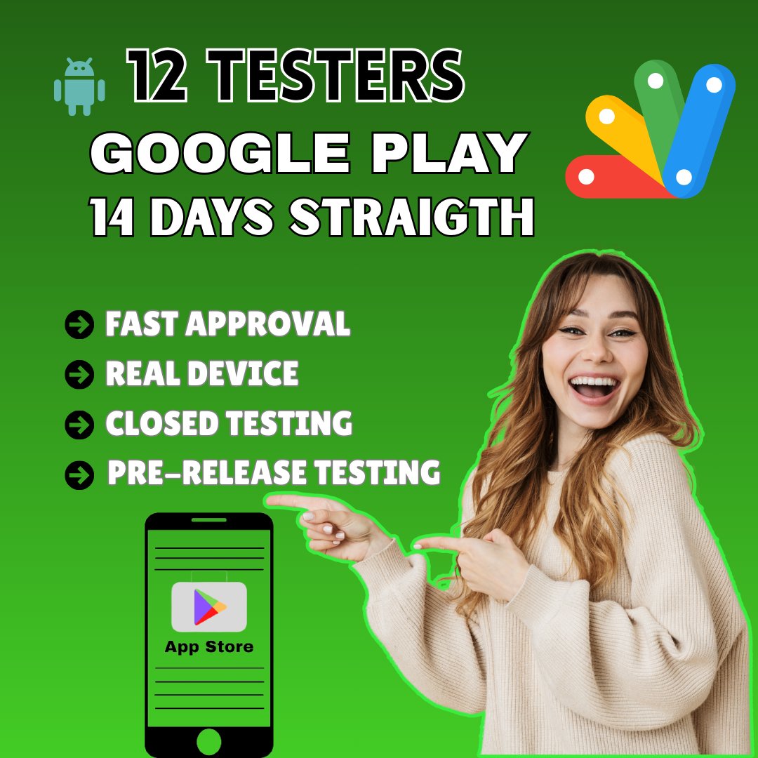 mst_repa's tweet image. Are you struggling to meet the 12 testers or 20 testers requirement for closed testing or publishing your app in the Google Play Console testing?
➡️ Visit Now: fiverr.com/s/Zmvpyek
#12testersGooglePlay
#12testers
#Ravens
#VMAs
#Jets
#DerrickHenry