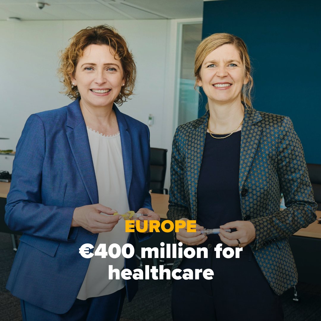 🇪🇺🇩🇪 Healthcare gets a boost with our new support to <a href="/Fresenius/">Fresenius</a> 💉

A €400m financing will increase the company's capacity to deliver affordable &amp; innovative medicines, using its 20 manufacturing plants and R&amp;D centres across Europe.

More info ➡️ bit.ly/EIBEUHealthcare