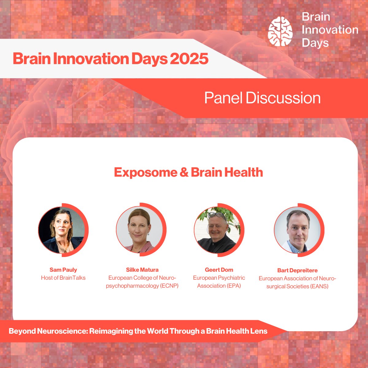 BrainDays's tweet image. ✨Session Highlight✨

Exposome &amp;amp; #BrainHealth: How do our environments—from air quality to urban life—shape brain development, mental health, and disease risk?

Get your tickets now! eu1.hubs.ly/H0mVl3b0