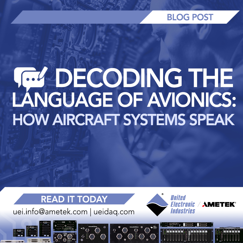 Planes don’t just talk to pilots, they talk to themselves.  From sensors to systems, avionics protocols keep flights safe, smart, and on time.  UEI’s I/O systems help engineers simulate, test &amp; validate these digital conversations.
#Avionics #HILTesting #ARINC664 #SimulationTools